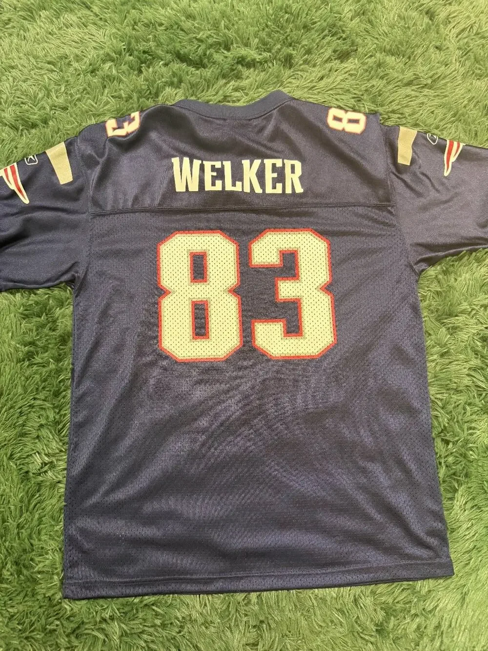 Reebok NFL New England Patriots Wes Welker #83 Jersey Youth XL 18-20 Navy Blue